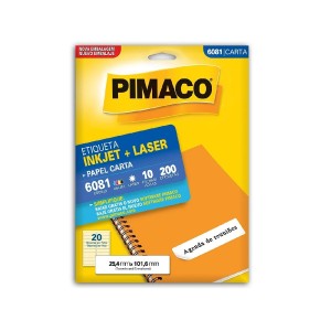 ETIQUETA 6081 10FLS X20ET PIMACO