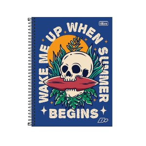 CADERNO ESPIRAL UNIVERSITÁRIO CD 10M 200F D+ MASCULIN TILIBRA