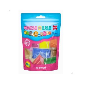 MASSA DE E.V.A PARA MODELAGEM 50G 10 CORES MAKE+