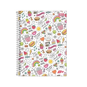 CADERNO ESPIRAL 1/4 CAPA DURA 200FLS D+ FEM TILIBRA