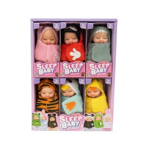 BONECA COLECIONÁVEL SLEEP BABY REALISTA E DETALHADA 6 UNIDS