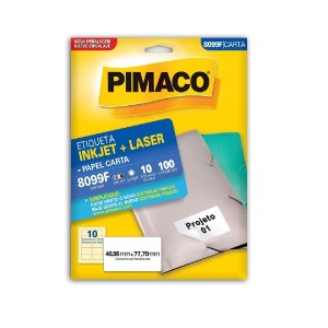 ETIQUETA 8099F 10FLS COM 10 ETIQUETAS PIMACO