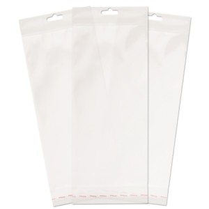 SACO ADESIVADO TRANSP C/ FURO + ABA 8X25CM 100 UNIDS CROMUS