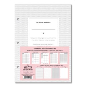 REFIL MIOLO PLANNER PERMANENTE CADERNO ARGOLADO FINA IDEIA