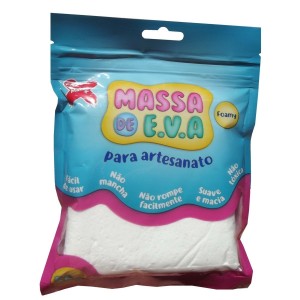 MASSA DE E.V.A FOAMY PARA ARTESANATO 50G BRANCO MAKE+