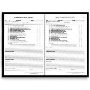 LIVRO DE INSPEÇÃO DO TRABALHO C/ 50 FOLHAS CAPA DURA TAMOIO