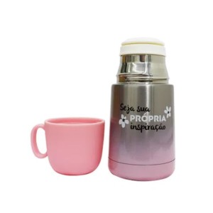 MINI GARRAFA TÉRMICA 210ML SEJA SUA INSPIRAÇÃO ZONA CRIATIVA