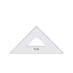 ESQUADRO DE ACRÍLICO 32CM REF 2532 (45°/45°/90°) TRIDENT