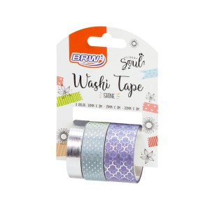 WASHI TAPE SHINE FORMAS 3 ROLOS BRW